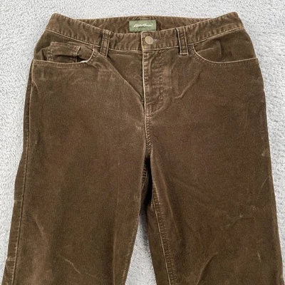 Eddie Bauer Pants Womens 4 Brown Corduroy Stretch Straight Leg Casual 29x31 - Image 1 of 4