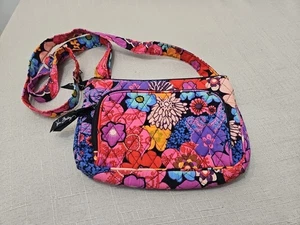 Vera Bradley Bandolera Ajustable Patrón Floral Cartera Frontal Bolsillo - Imagen 1 de 8