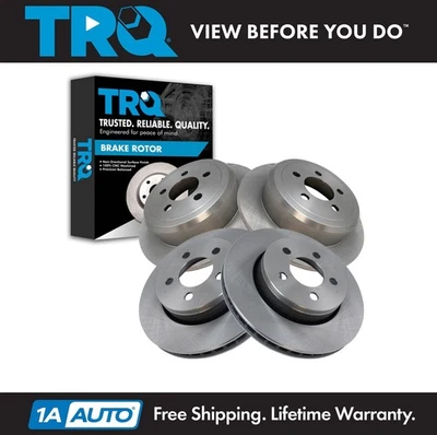 TRQ Front & Rear Brake Rotors For 2007-2011 Dodge Nitro 2008-2012 Jeep Liberty - Image 1 of 4