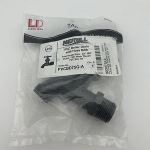Merrill PVCBD75G-A 3/4" PVC Boiler Drain with Hose Bibb - Picture 1 of 2