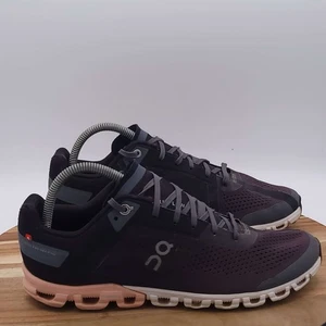 On Cloudflow Rock Rose Women's Size 9.5 Running Shoes Black Grey Pink - Picture 1 of 22