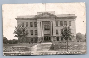 VERMILLON SD COURT HOUSE ANTIQUE REAL PHOTO POSTCARD RPPC - Picture 1 of 2
