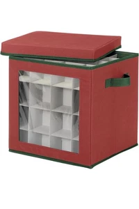 Whitmor Weihnachtsschmuck Aufbewahrungsbox 64 Fächer Behälter Teiler & Deckel K - Bild 1 von 4