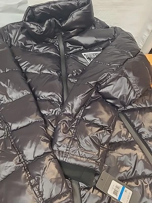 Jaqueta Masculina Guess Logo Puffer - Preta - Tamanho XL - Imagem 1 de 4