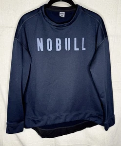 NOBULL Sweatshirt Mens XL Black/Gray Fleece Performance Pullover Crew Neck - Picture 1 of 8