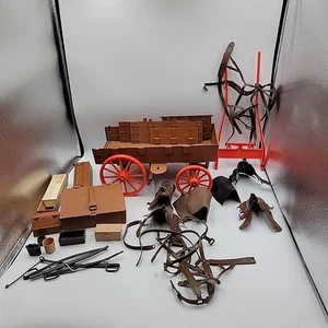 Vintage Lone Ranger Prairie Wagon 4 in 1 ~ Gabriel 1975 ~ per ricambi o riparazioni - Foto 1 di 9