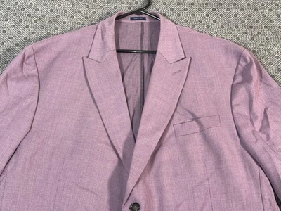 Blazer Abrigo Deportivo Stafford Textura Temporada Para Hombre 52S Rosa Purpúreo Mezcla de Lana Foto 1 de 4
