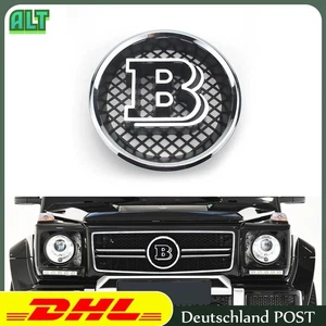Kühlergrill Abzeichen für Mercedes Benz G Klass W463 BRABUS Chrom Silber Emblem - Bild 1 von 10