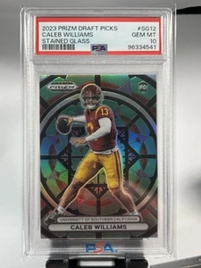 2023 Panini Prizm Draft Picks Stained Glass Caleb Williams #SG-12 PSA 10 GEM MT - Picture 1 of 1