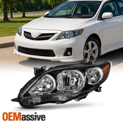 Faro lateral izquierdo negro repuesto para Toyota Corolla S XRS 2011-2013 Foto 1 de 4