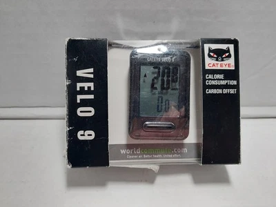 CatEye Velo 9 CC-VL820 Bicycle Computer Wired 9 Function Calorie Consumption  - Image 1 of 4