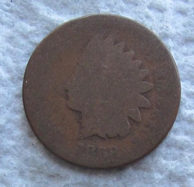 Centavo cabeza india 1869 raro fecha clave marrón AG/buena fecha completa bonito relleno Foto 1 de 3