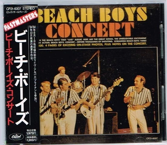 The Beach Boys "Beach Boys Concert" Japan CD w/OBI Pastmasters CP21-6007 Foto 1 de 1