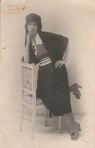 ÄGYPTEN altes seltenes Studio Foto Dame & alte Mode - L.MISSAK Studio 1921 - Bild 1 von 2