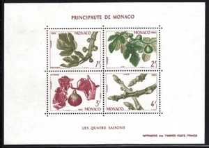 Monaco Stamps — Souvenir Sheet — 1983, The 4 Seasons #1367 MNH - Picture 1 of 1