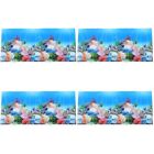  4 PCS Mural Wallpaper Fish Tank Background Decor Double Sided