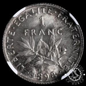 1898 - 1 FRANCO - París - FRANCIA - NGC MS65 - Imagen 1 de 4