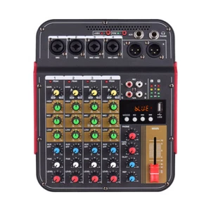 Audio Mixer 4 Kanal DJ Equipment mit Bluetooth USB Sound Board Konsole A4J9 - Bild 1 von 11
