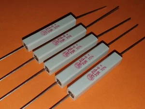 5x 33 Ohm / 7 Watt Wirewound-Power-Widerstand 210-8 - Picture 1 of 3