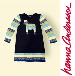 Hanna Andersson Llama Sweater Dress, Size 110 (5), MSRP $68 - Picture 1 of 4