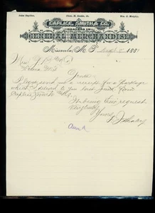 1881 Caplice Smith & Co General Merchandise Missoula Montana Billhead/ Letter B4 - Picture 1 of 1