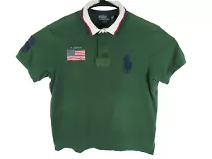 Polo Ralph Lauren Polo Hombres XL Ajuste Personalizado Big Pony Bandera de EE. UU. Rugby Shrt Slve - Imagen 1 de 7