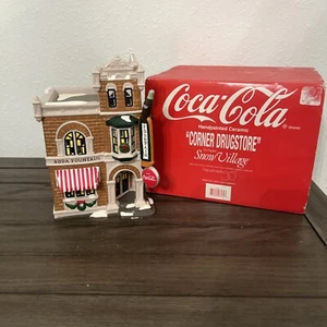 Department 56 Snow Village "Corner Drugstore" retirado 1995 - Imagen 1 de 24