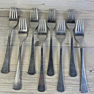 Dalia ROYALE-ROYAL Dinner Forks (8) Glossy 18/10 Stainless SPAIN Flatware 7 3/4" - Picture 1 of 7
