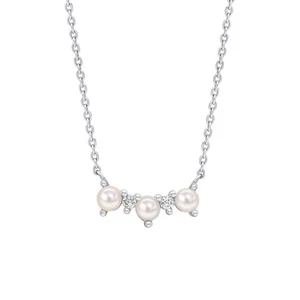 Curvo Perla D'Acqua Dolce Collana Argento Sterling 925 Marchiato Nuovo Scatola - Foto 1 di 3