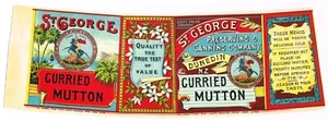 LATA ORIGINAL VINTAGE C1910 ST GEORGE CORDERO CURRIED DUNEDIN NUEVA ZELANDA - Imagen 1 de 1