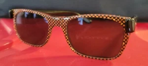 Kirk Originals Acrylic Frames Eyeglasses Duane Orange Black Checkerboard SHA1-N - Picture 1 of 9