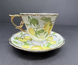 Lusterware Frucht des Monats Februar Grapefruit Teetasse & Untertasse Ucagco Japan - Bild 1 von 14