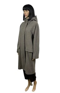 Weekend Max Mara Lana Vergine Hooded Overcoat size US8 - Picture 1 of 19