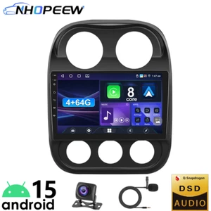 4GB+64GB Qualcomm 8 Core Android 15 For Jeep Compass 2010-2016 Car GPS Radio - Picture 1 of 18