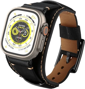 Rugged Apple Watch Leather Band Buckle Cuff Strap Iwatch Ultra 8 SE 7 6 5 4 3 2 - Zdjęcie 1 z 14