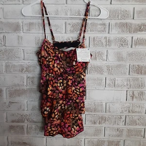 Camiseta Tankini A Shore Fit Nueva con Etiquetas "Spice" Volantes Nivel Talla 8 - Imagen 1 de 7