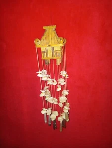 Rare Japanese Fusui (Jap. Variant Of Feng Shui) Bamboo Wind Chimes 15* - Picture 1 of 2
