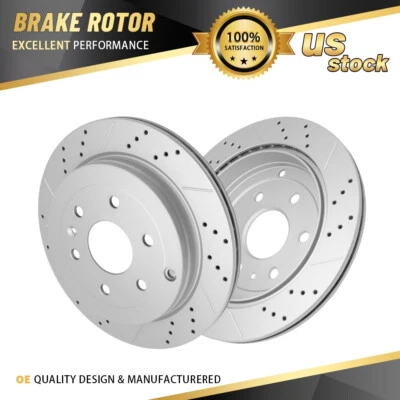 Par de 2 rotores de freno traseros para GMC Acadia Buick Enclave 2009-2017 Chevy Traverse Foto 1 de 4