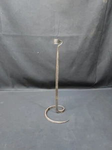 Mid Century Forged Lance Cloutier Style Brutalist Brass Candlestick Holder Art - Picture 1 of 8