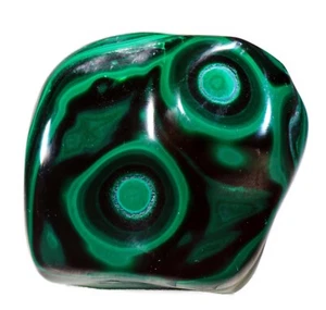 2.65 inch 10.6 oz Top Quality Polished Bull's Eye Malachite, Congo! M426 - Picture 1 of 5