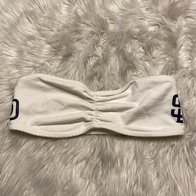 Victorias Secret 粉色 Bralette 大号 白色 圣地亚哥教士 无线 全新 — 第 1/4 张图片