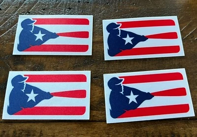 (LOT OF 4) Roberto Clemente HOF Pittsburgh Pirates 3in. Iron Sew On Patch Jersey - Image 1 of 4