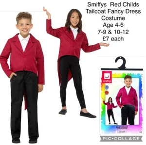 Circus Ringmaster Red Tailcoat Smiffys Age 10-12 Years - Picture 1 of 1