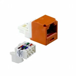 Panduit CJ688TPOR Mini-Com® TX6™ PLUS TP Style UTP Jack Module, Orange (Qty 24) - Picture 1 of 4