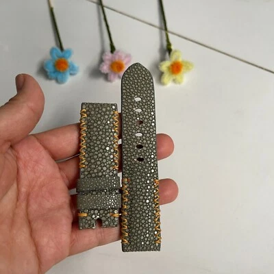 Correa de reloj de cuero genuino gris talla 22 mm/22 m Foto 1 de 4