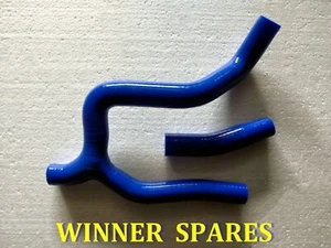 FOR 250 SX-F 2019-2022; 250 XC-F 2019 SILICONE RADIATOR HOSE Blue - Picture 1 of 4