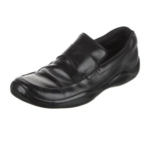 Prada Sport Herren Leder Schwarz Runde Zehe Fahren Halbschuhe Größe UK 10 US 11  - Bild 1 von 13