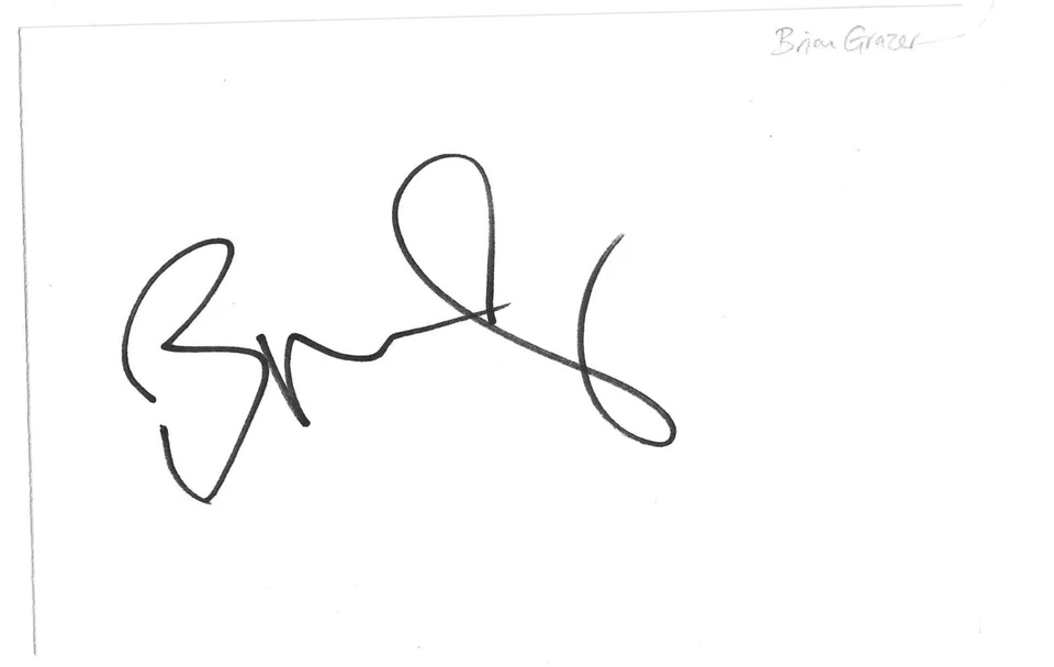 Brian Grazer. Producer. Splash, Apollo 13. Signed Card - Image 1 of 1