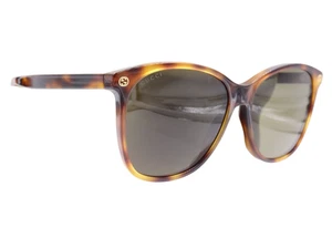 New Gucci Women Cat-Eye Havana Tortoise Brown Sunglasses GG0024S 002 58 $350 - Picture 1 of 6