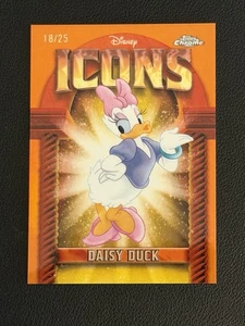 Daisy Duck 2025 Topps Chrome Disney Orange Refractor /25 Icons Insert #DI-33 - Picture 1 of 2